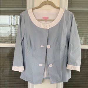 Lilly Pulitzer Striped 3/4 Sleeve Jacket